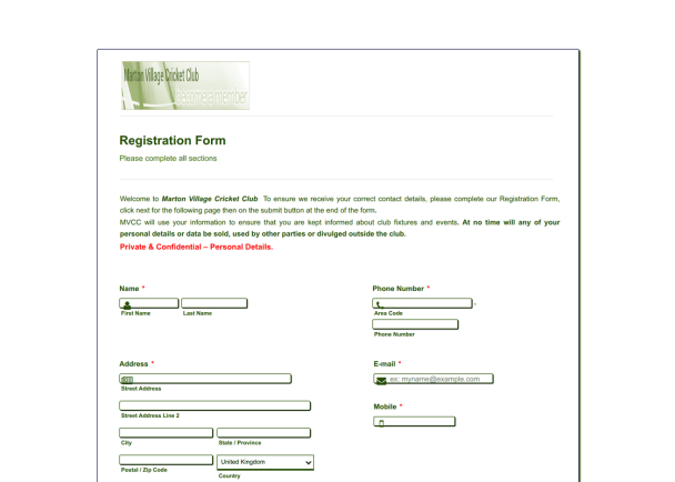 Membership Registration Form - Theme Poster