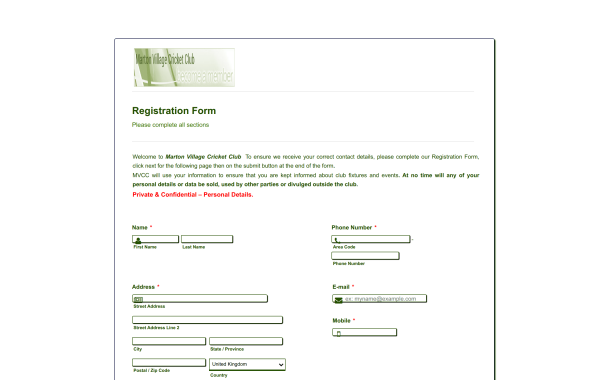 Membership Registration Form - Theme Poster