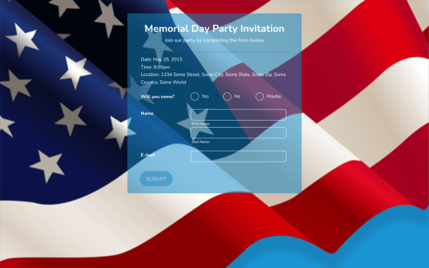 Memorial Day Party - Theme Poster