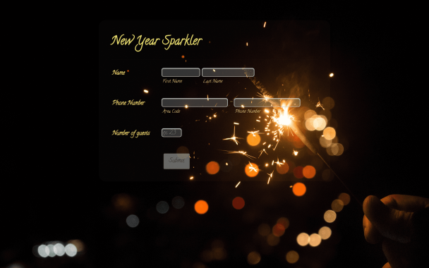 New Year Sparkler - Theme Poster