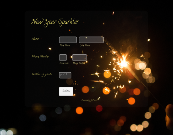 New Year Sparkler - Theme Poster