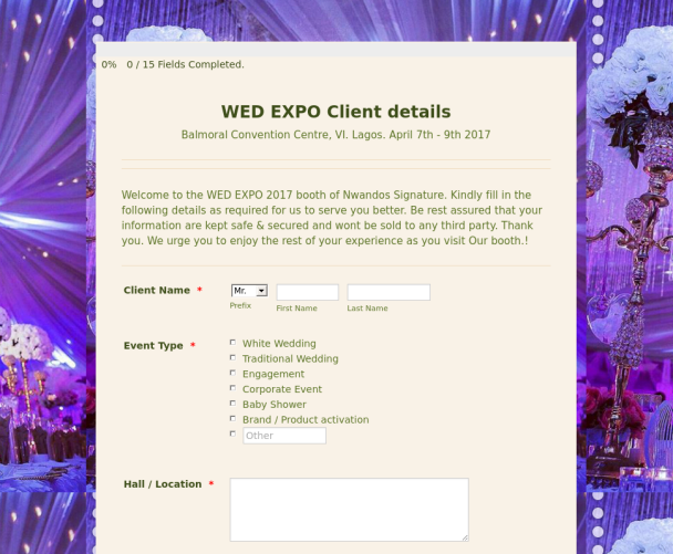 Purple Motif Wedding Event - Theme Poster
