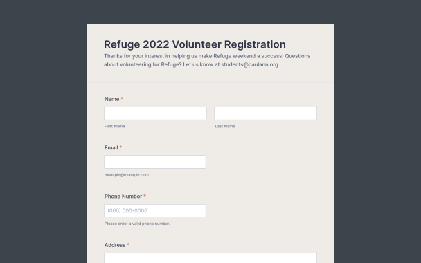 PaulAnn Volunteer Registration - Theme Poster