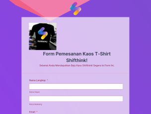 Pemesanan Baju Kaos