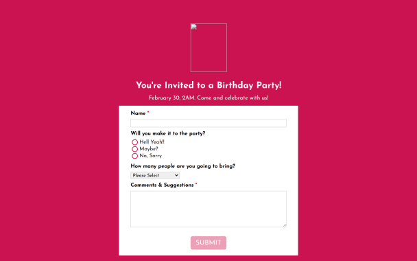 Pinky Party - Theme Poster