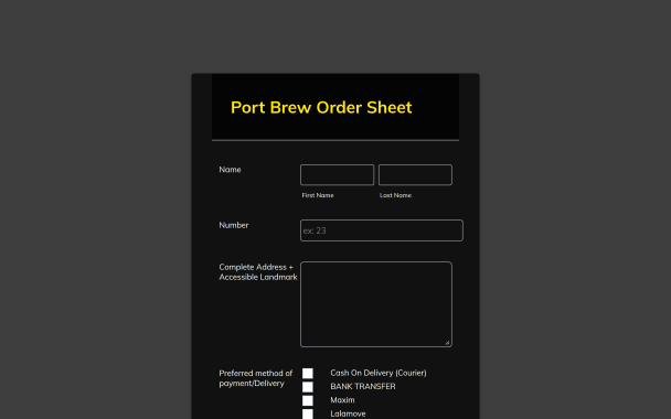 PortBrew - Theme Poster