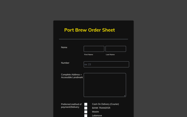 PortBrew - Theme Poster