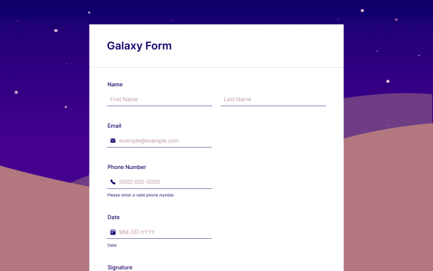 Purple Galaxy - Theme Poster