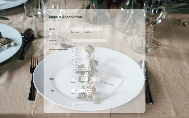 Reserve a Table - Theme Poster