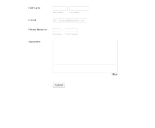 Sample Form With Signature