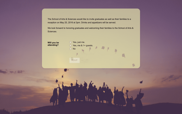 School of Arts and Sciences Invitation - Theme Poster