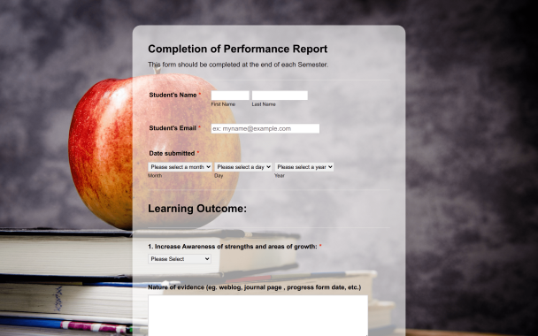 Student Progress Report - Theme Poster