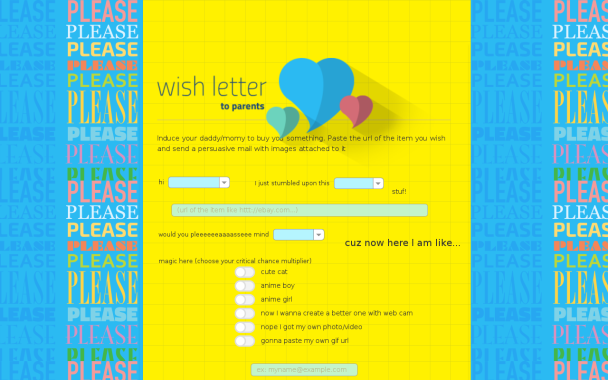 Shop Wish Letter for Children - Theme Poster