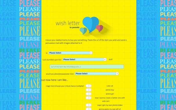 Shop Wish Letter for Children - Theme Poster