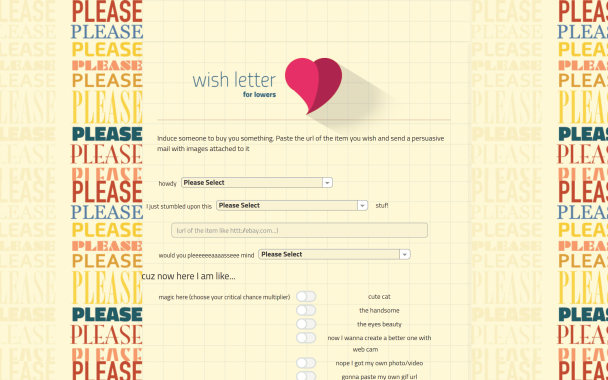 Shopping Wish Letter for Lovers - Theme Poster