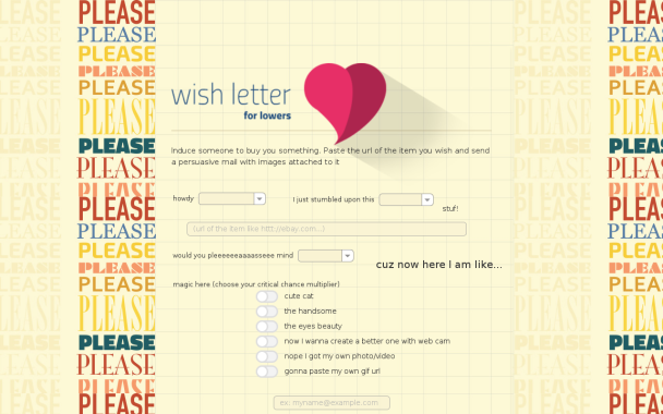 Shopping Wish Letter for Lovers - Theme Poster