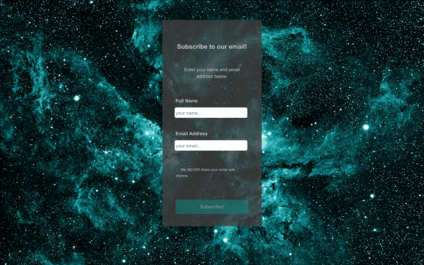 Subscribe in Space - Theme Poster