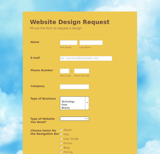 Cloudy Request - Theme Poster