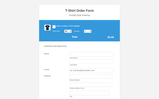 T Shirt Order - Theme Poster