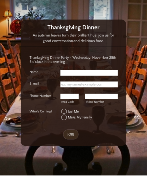 Thanksgiving Dinner - Theme Poster