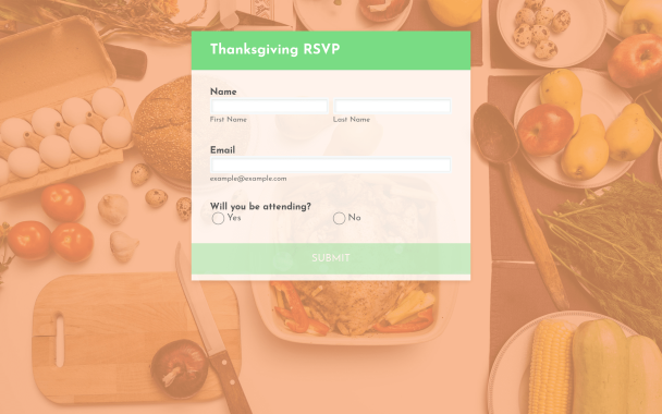 Thanksgiving RSVP - Theme Poster