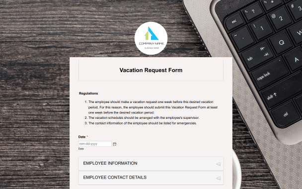 Vacation Request Form - Theme Poster