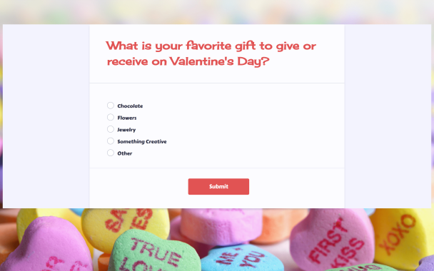 Valentine's Day Survey - Theme Poster
