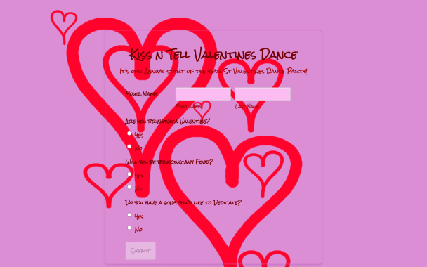 Valentines Kiss n Tell - Theme Poster