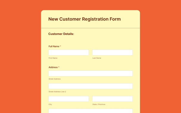 Warm Customer Registration Theme - Theme Poster