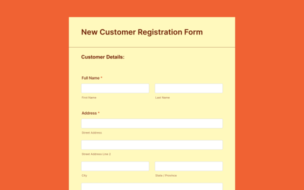 Warm Customer Registration Theme - Theme Poster