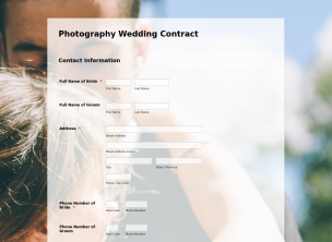 Wedding Photography Contract