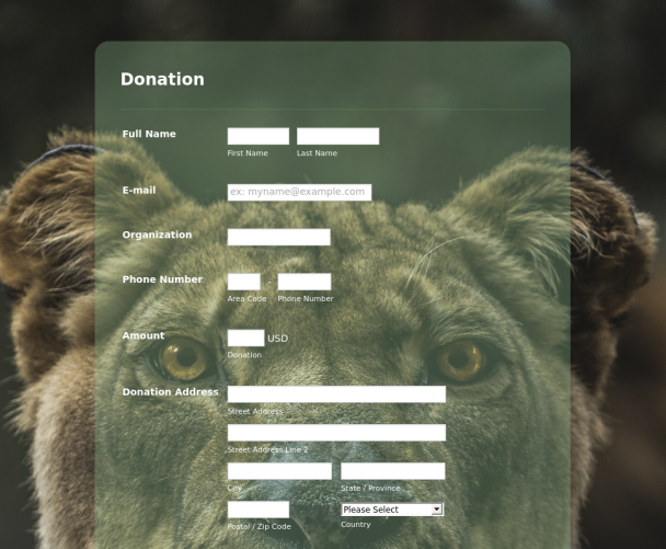 Wildlife Donation - Theme Poster