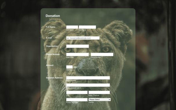 Wildlife Donation - Theme Poster