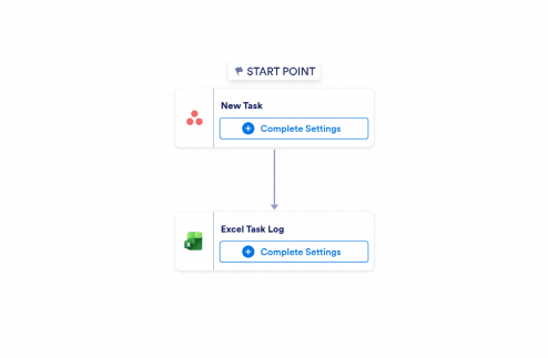 Asana to Microsoft Excel Automation Workflow Template
