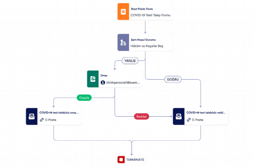 COVID-19 Test Talebi Onay Şablonu
