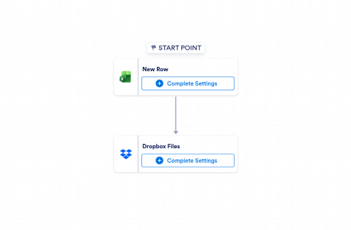 Microsoft Excel to Dropbox Automation Workflow Template