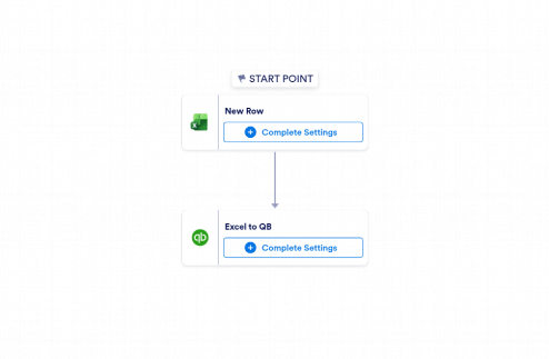 Microsoft Excel to QuickBooks Automation Workflow Template